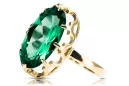 Anneau Bijoux vintage Émeraude Or jaune 14 carats vrc253y